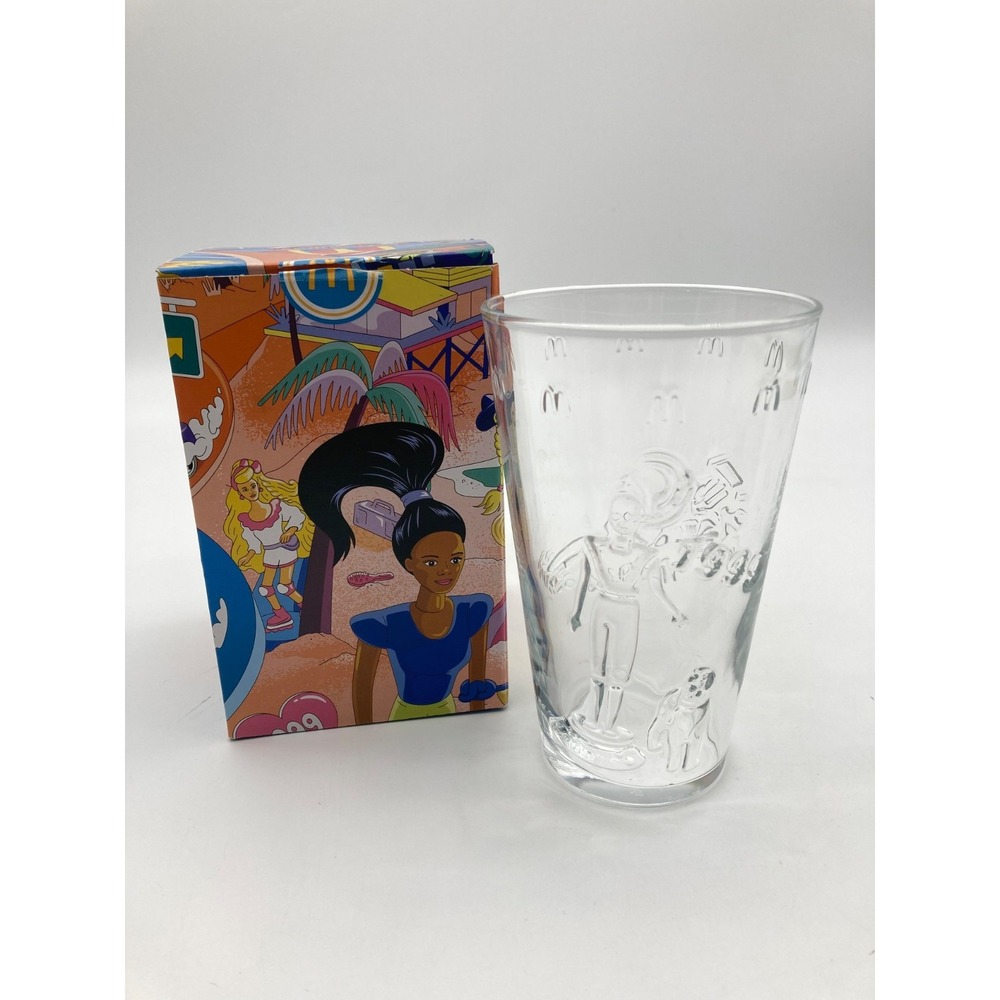 McDonald's Canada Collector Edition Glass 2024 Barbie Hot Wheels Mattel Box 12oz